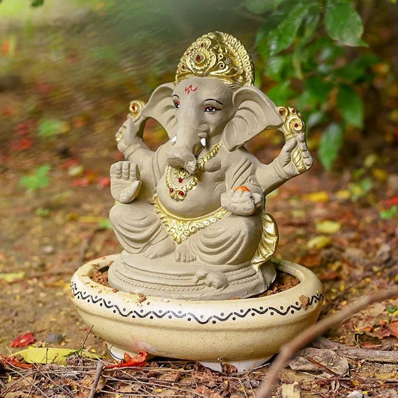 10-Inch Mahabala Eco-Friendly Ganpati Idol | Sustainable Plant-A-Ganesha for Celebrating Ganesh Chaturthi
