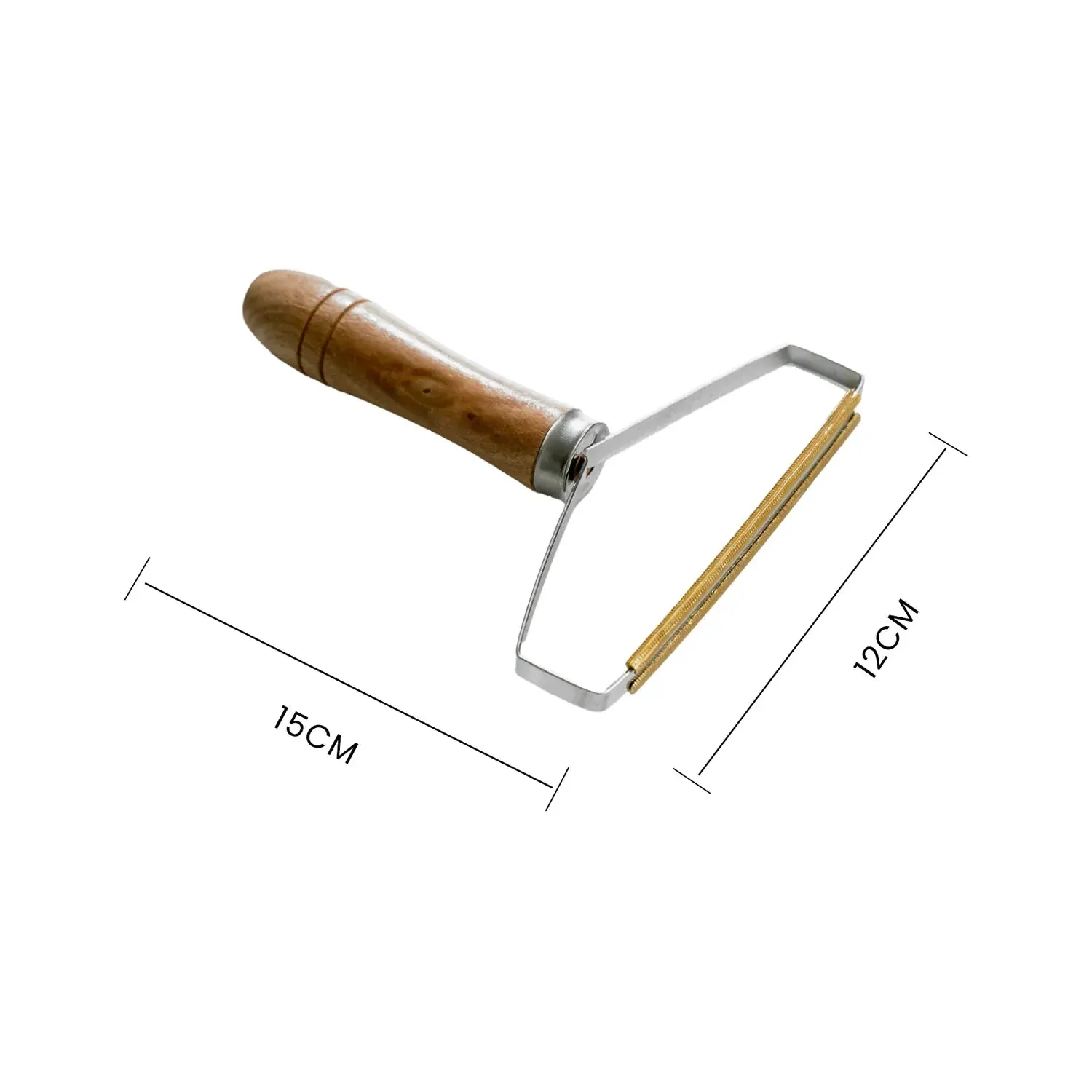 2x Wooden Lint Remover 13x16.5cm Clothes Brush - Natural