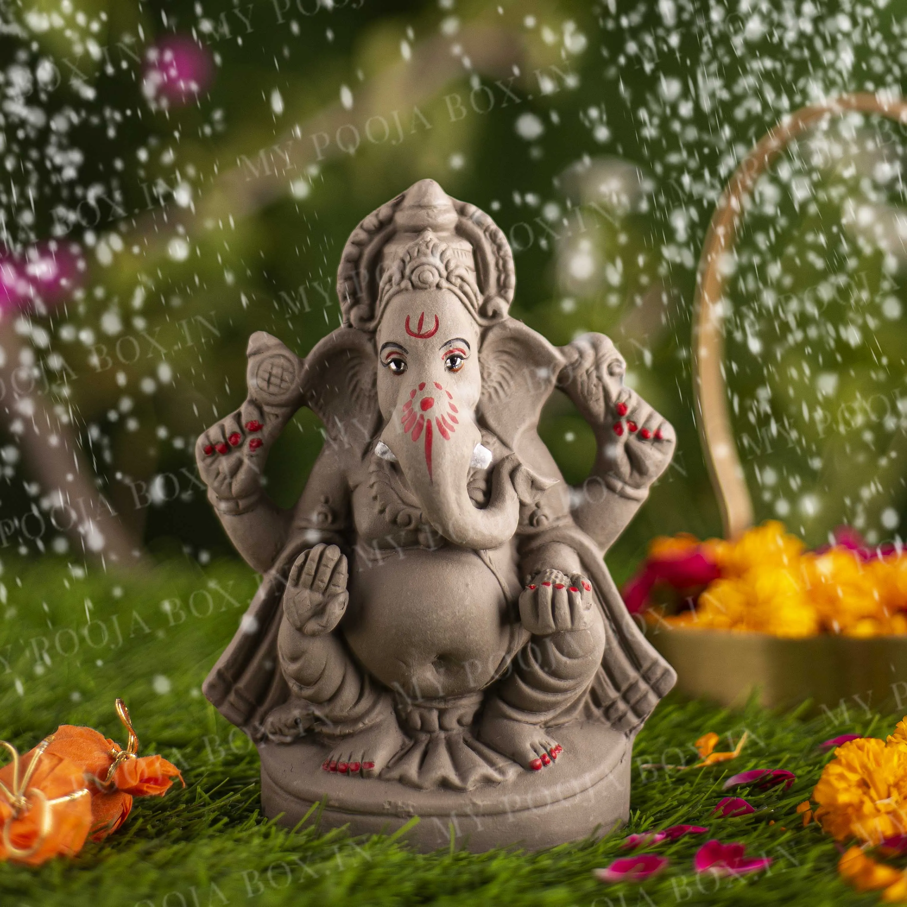 6INCH Siddhi Vinayak Eco-Friendly Ganpati | Plant-A-Ganesha