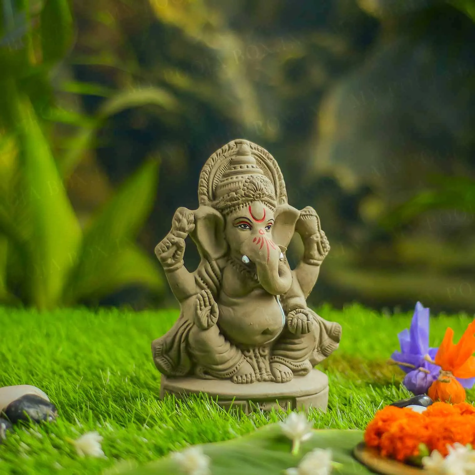 8INCH Dagduseth Eco-Friendly Ganpati | Plant-A-Ganesha