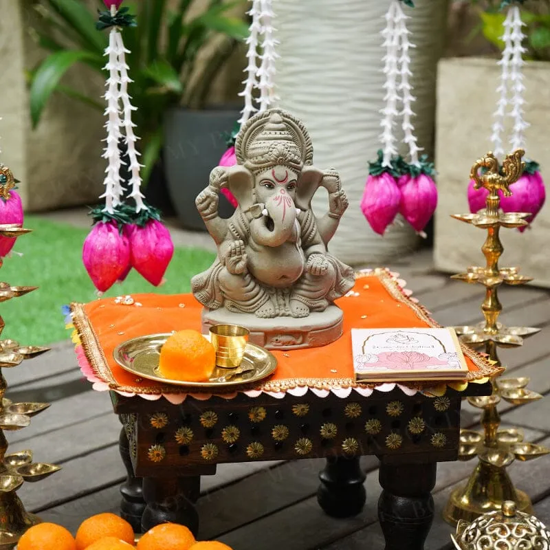 8INCH Dagduseth Eco-Friendly Ganpati | Plant-A-Ganesha