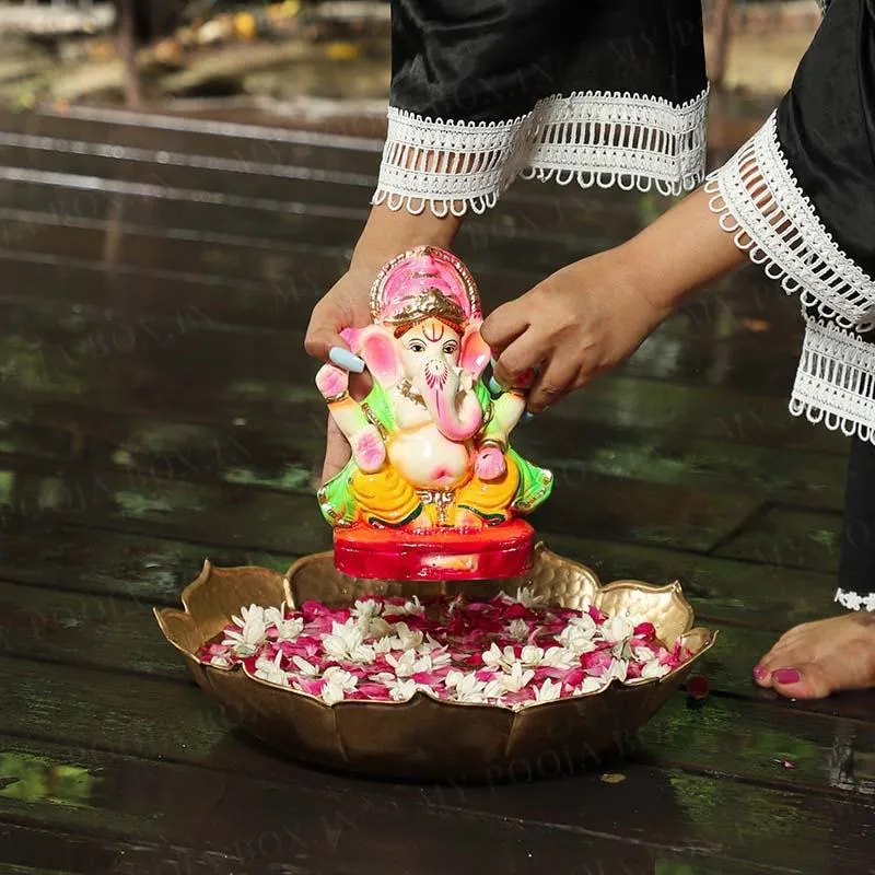 8INCH Dagduseth Eco-Friendly Ganpati | Plant-A-Ganesha