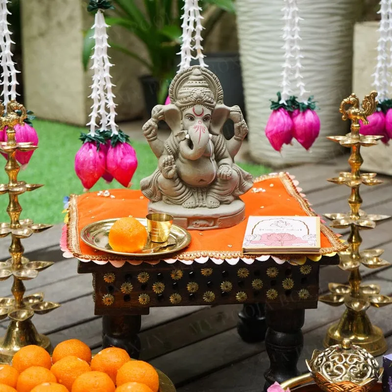 8INCH Dagduseth Eco-Friendly Ganpati | Plant-A-Ganesha