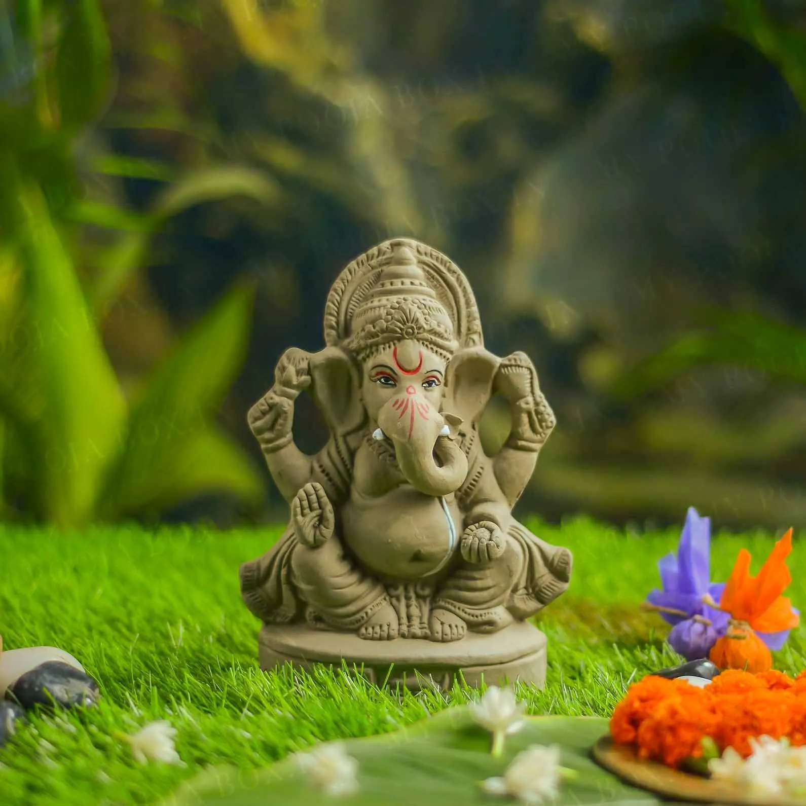 8INCH Dagduseth Eco-Friendly Ganpati | Plant-A-Ganesha
