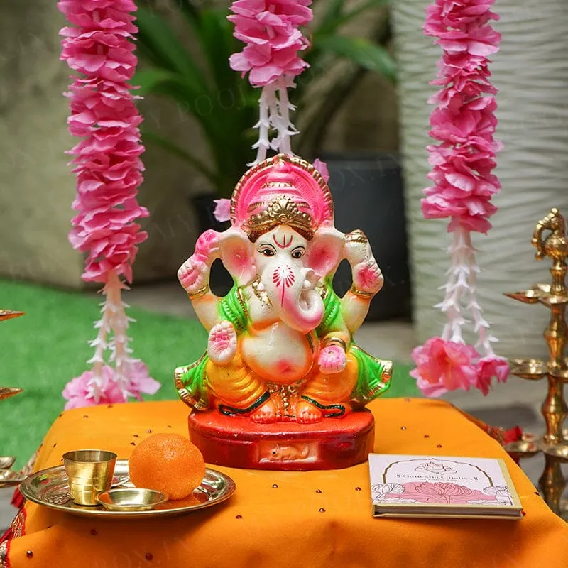 8INCH Dagduseth Eco-Friendly Ganpati | Plant-A-Ganesha