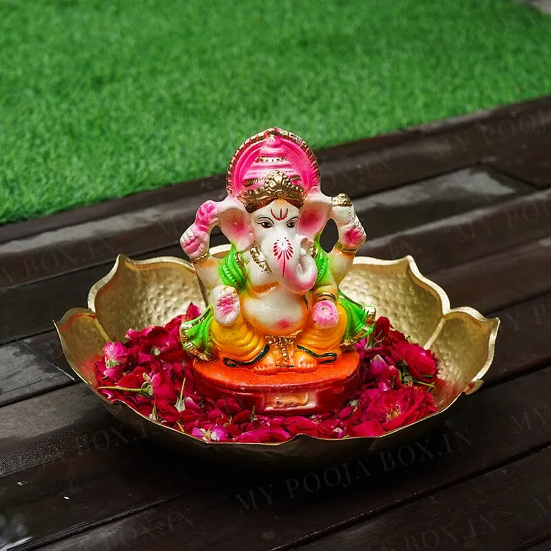 8INCH Dagduseth Eco-Friendly Ganpati | Plant-A-Ganesha