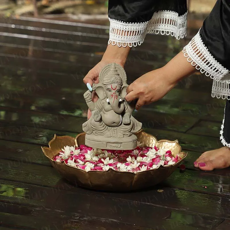 8INCH Dagduseth Eco-Friendly Ganpati | Plant-A-Ganesha