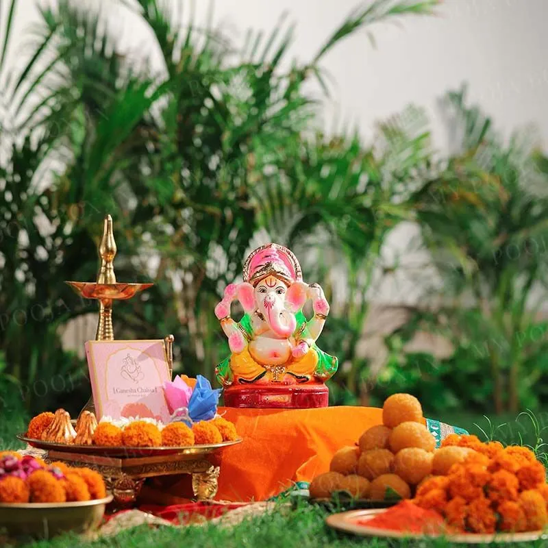 8INCH Dagduseth Eco-Friendly Ganpati | Plant-A-Ganesha
