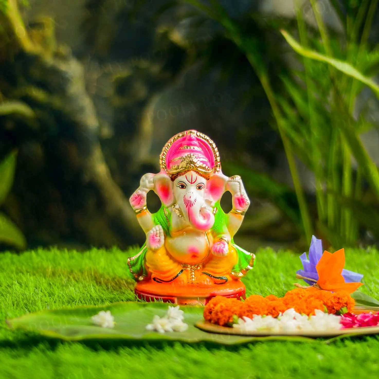 8INCH Dagduseth Eco-Friendly Ganpati | Plant-A-Ganesha