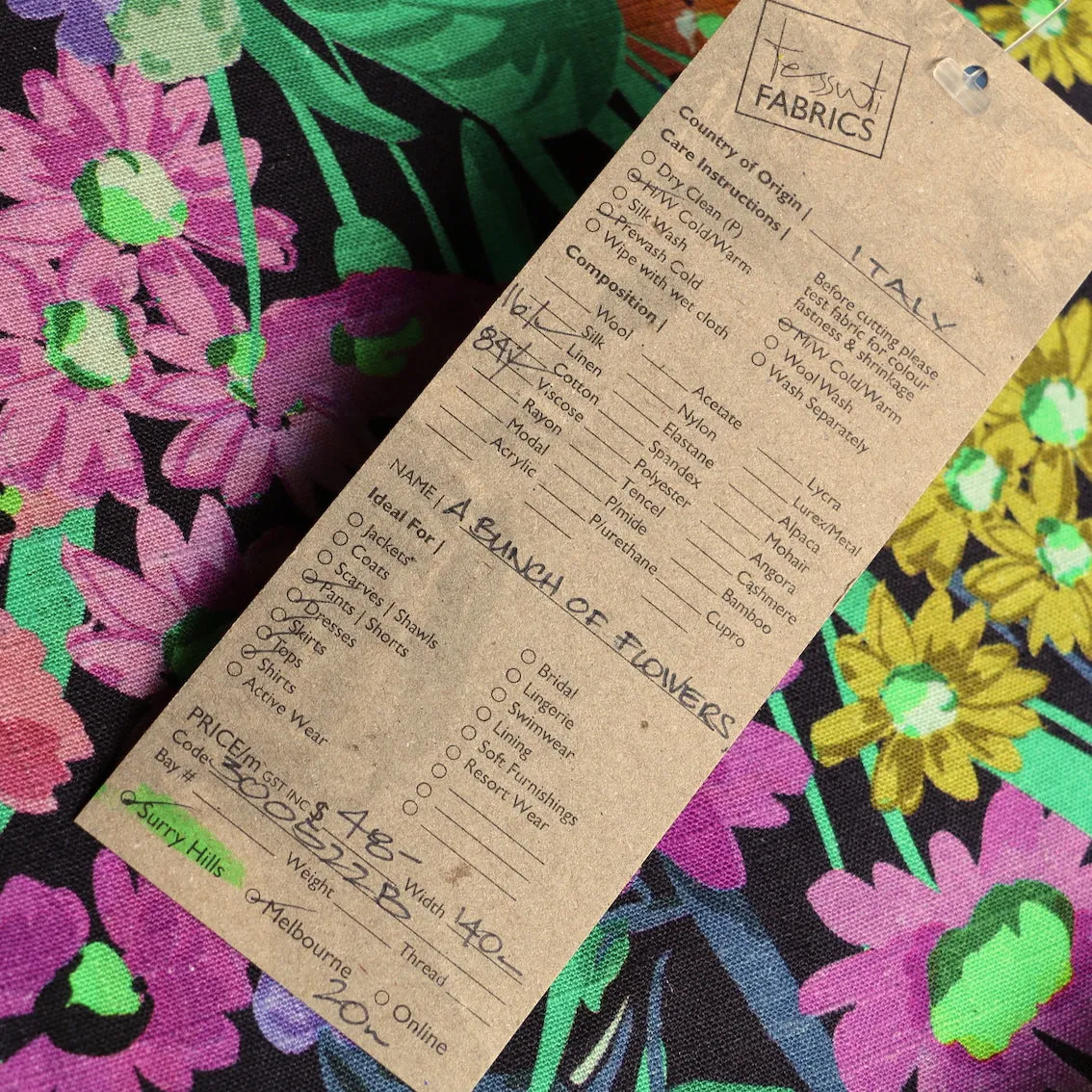 A Bunch Of Flowers Viscose/Linen Blend