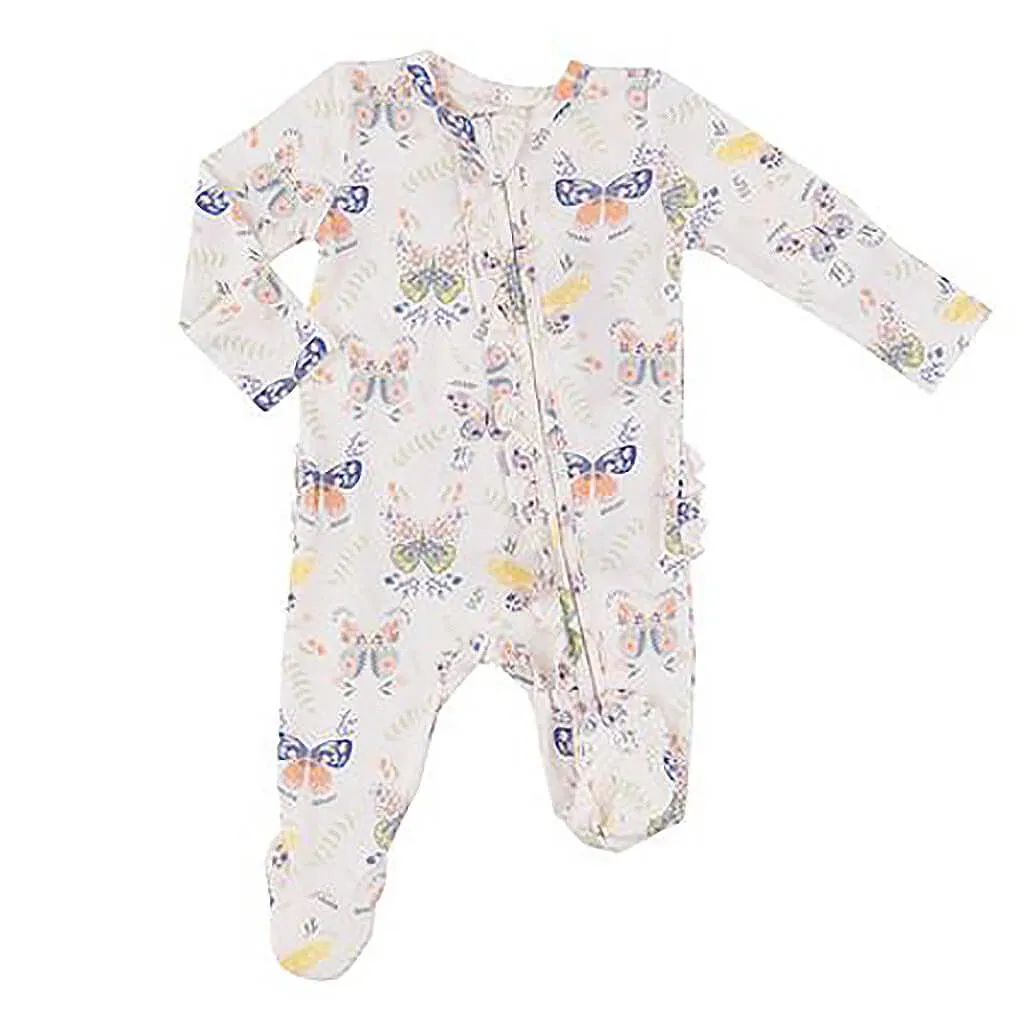 Angel Dear Ruffle Footie Botany Butterflies