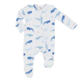Angel Dear Zipper Footie Whale Hello There