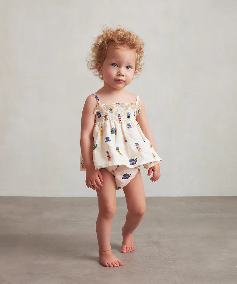BABY SMOCK SET - Gardenia