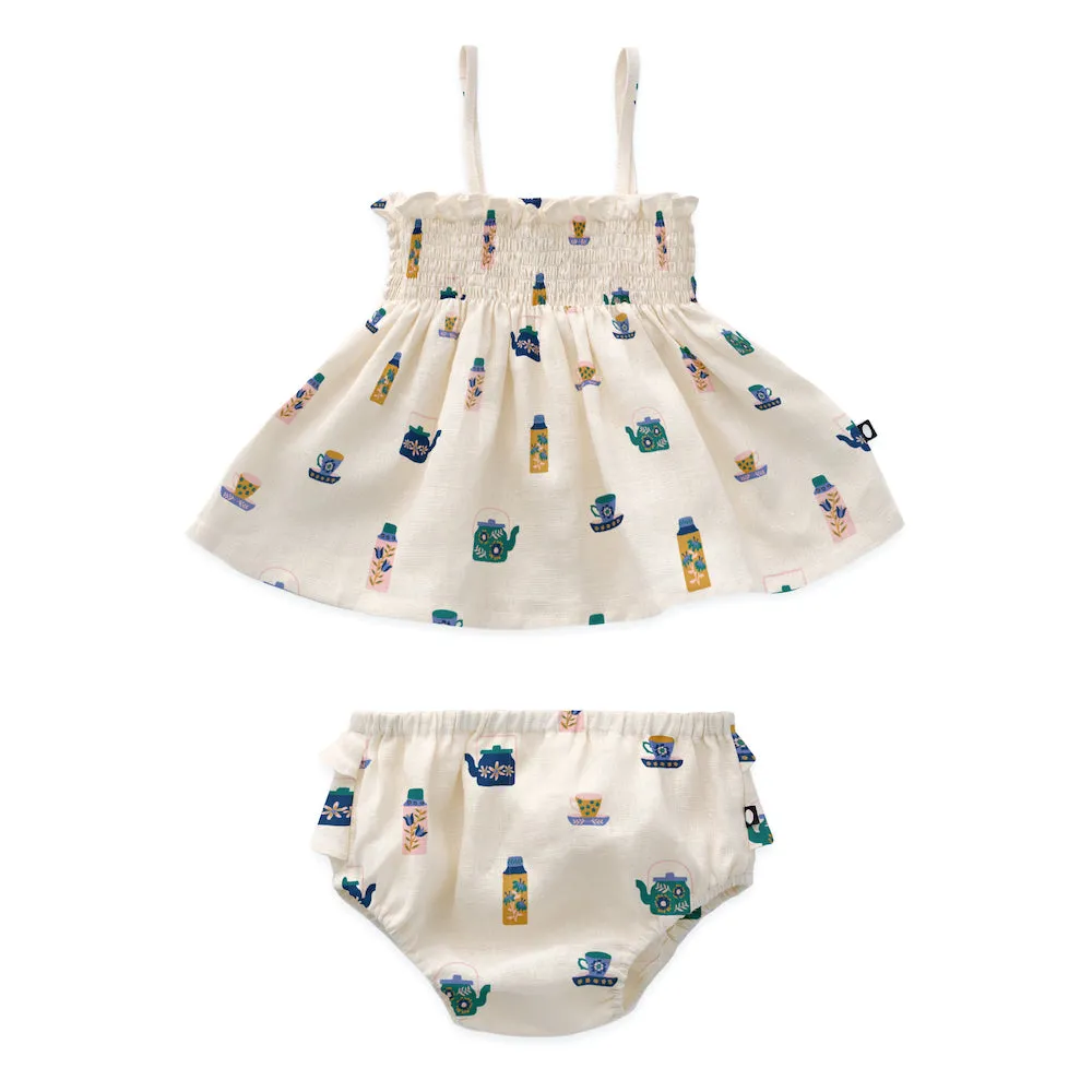 BABY SMOCK SET - Gardenia