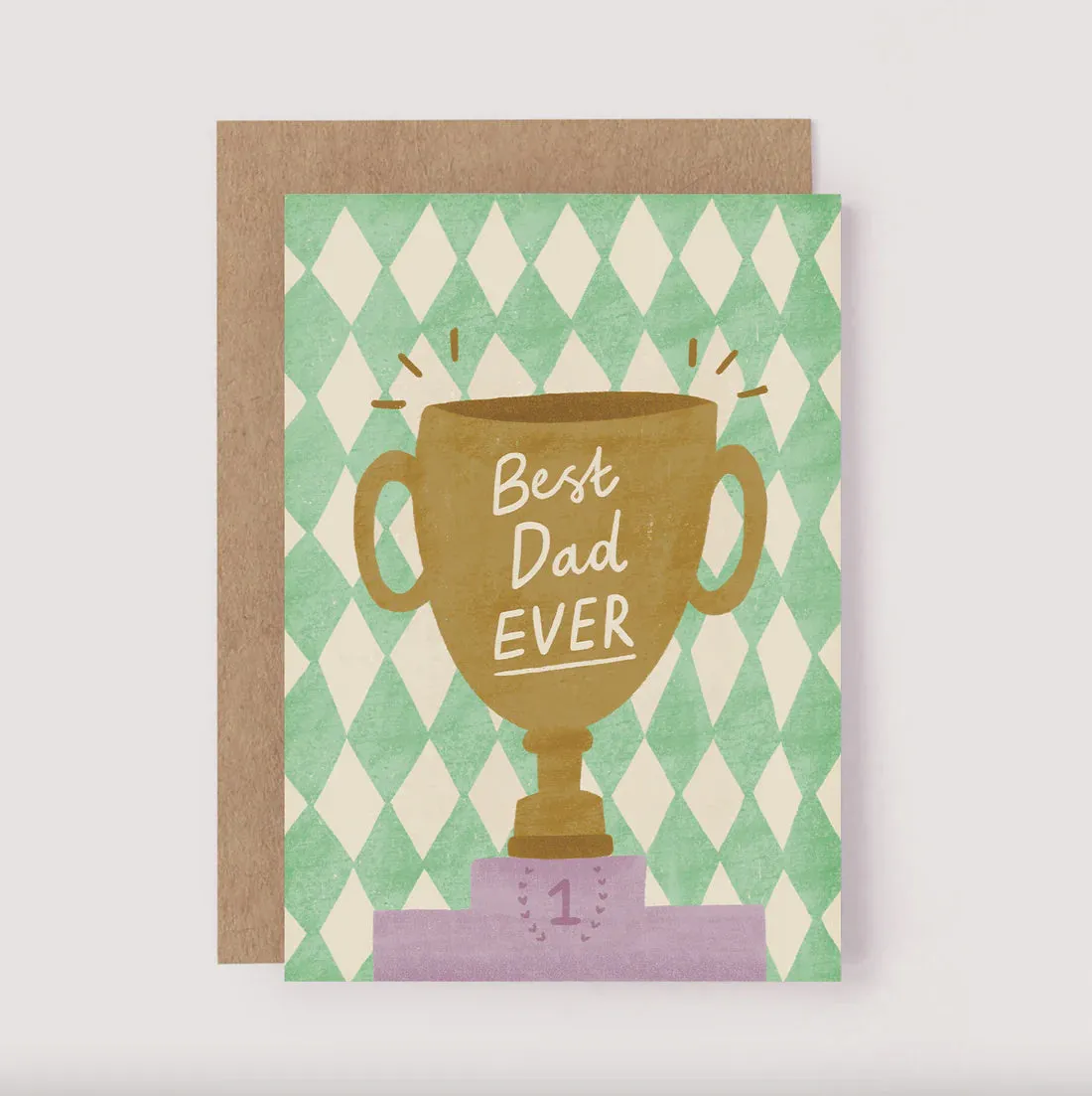 Best Dad Ever Trophy Card