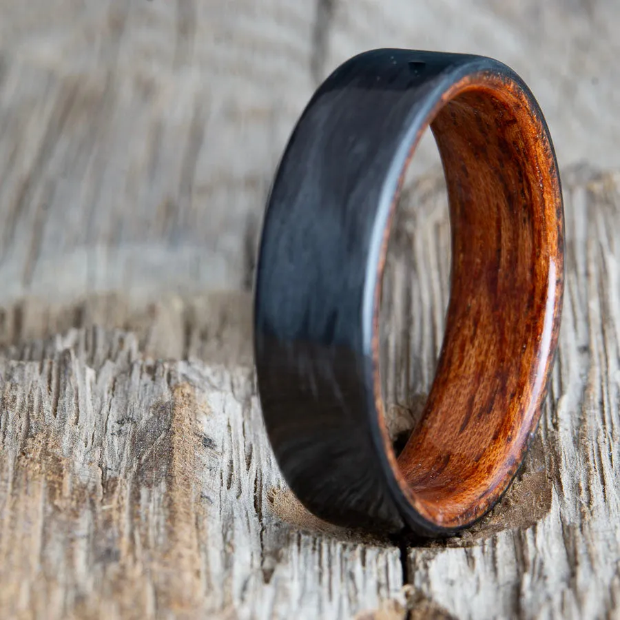 Black ring-carbon fiber-Bubinga wood