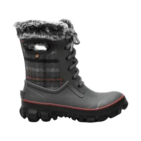 Womens Arcata Cozy Plaid Winter Boots - Dark Gray Multi | Bogs