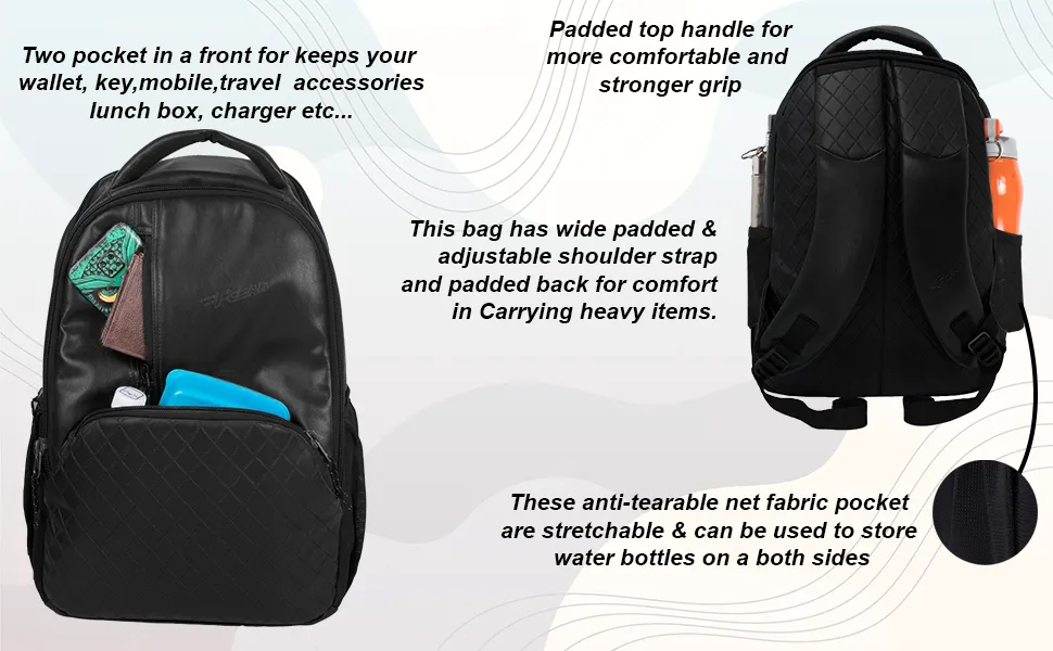 CEO 25L Black Laptop Backpack