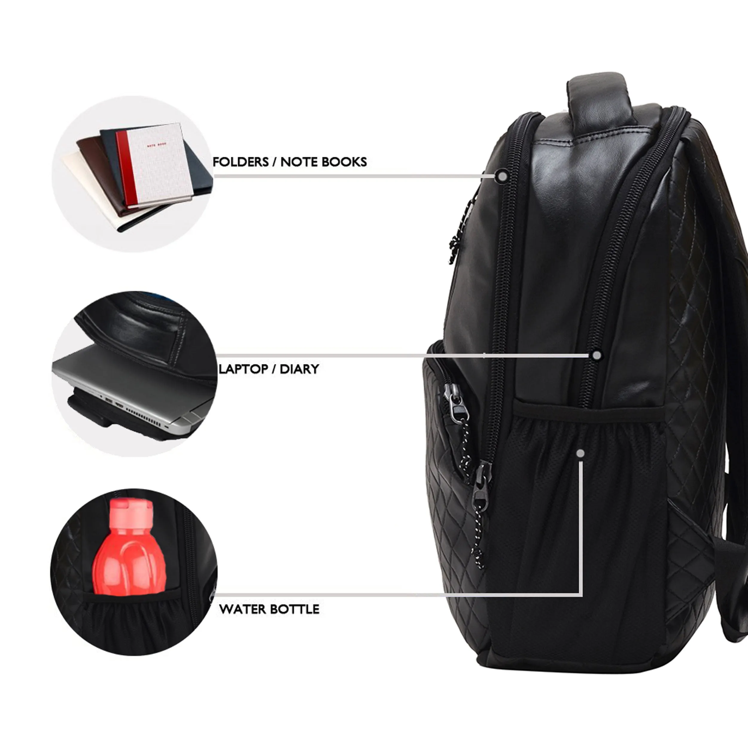 CEO 25L Black Laptop Backpack