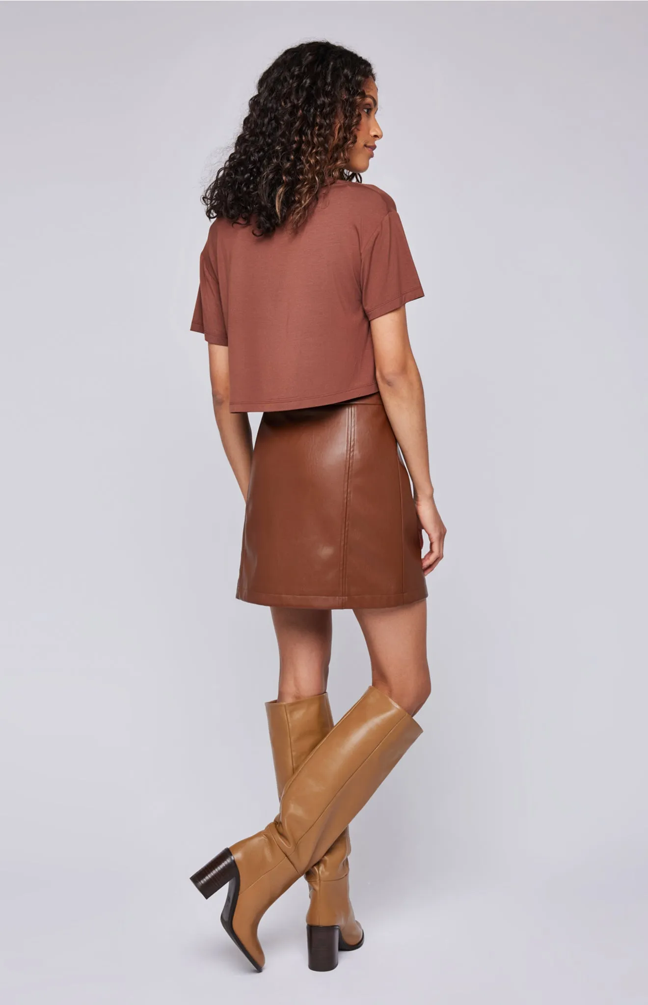 Chrissy Vegan Leather Mini Skirt
