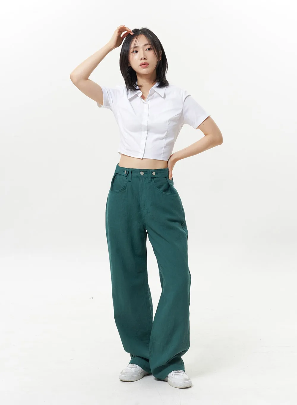 Color Linen Pants OY325