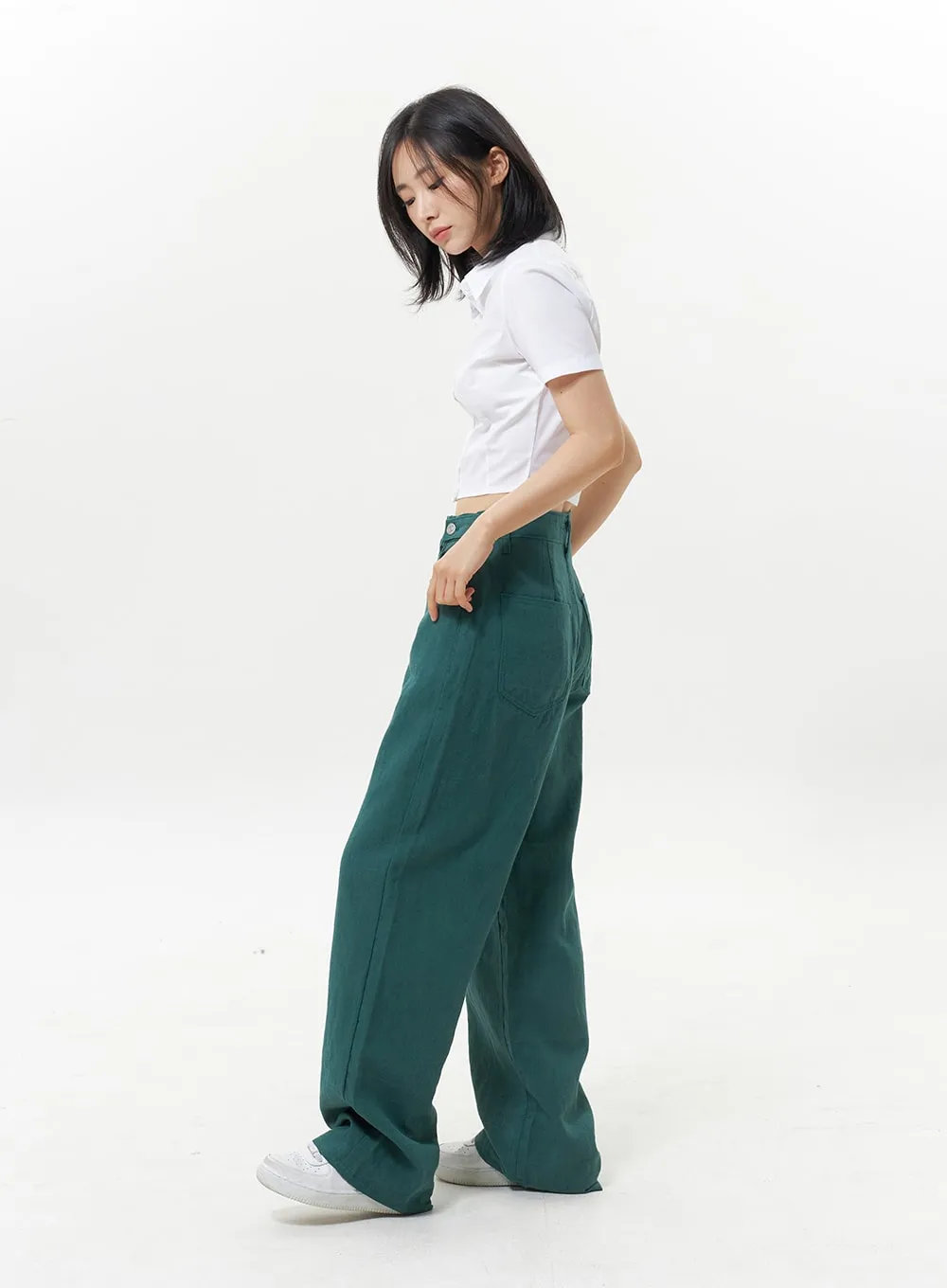 Color Linen Pants OY325