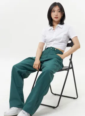 Color Linen Pants OY325