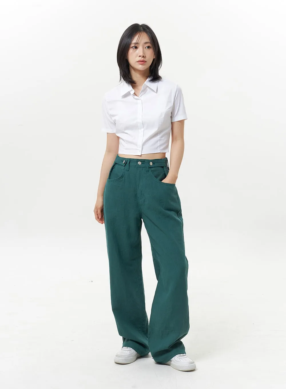 Color Linen Pants OY325