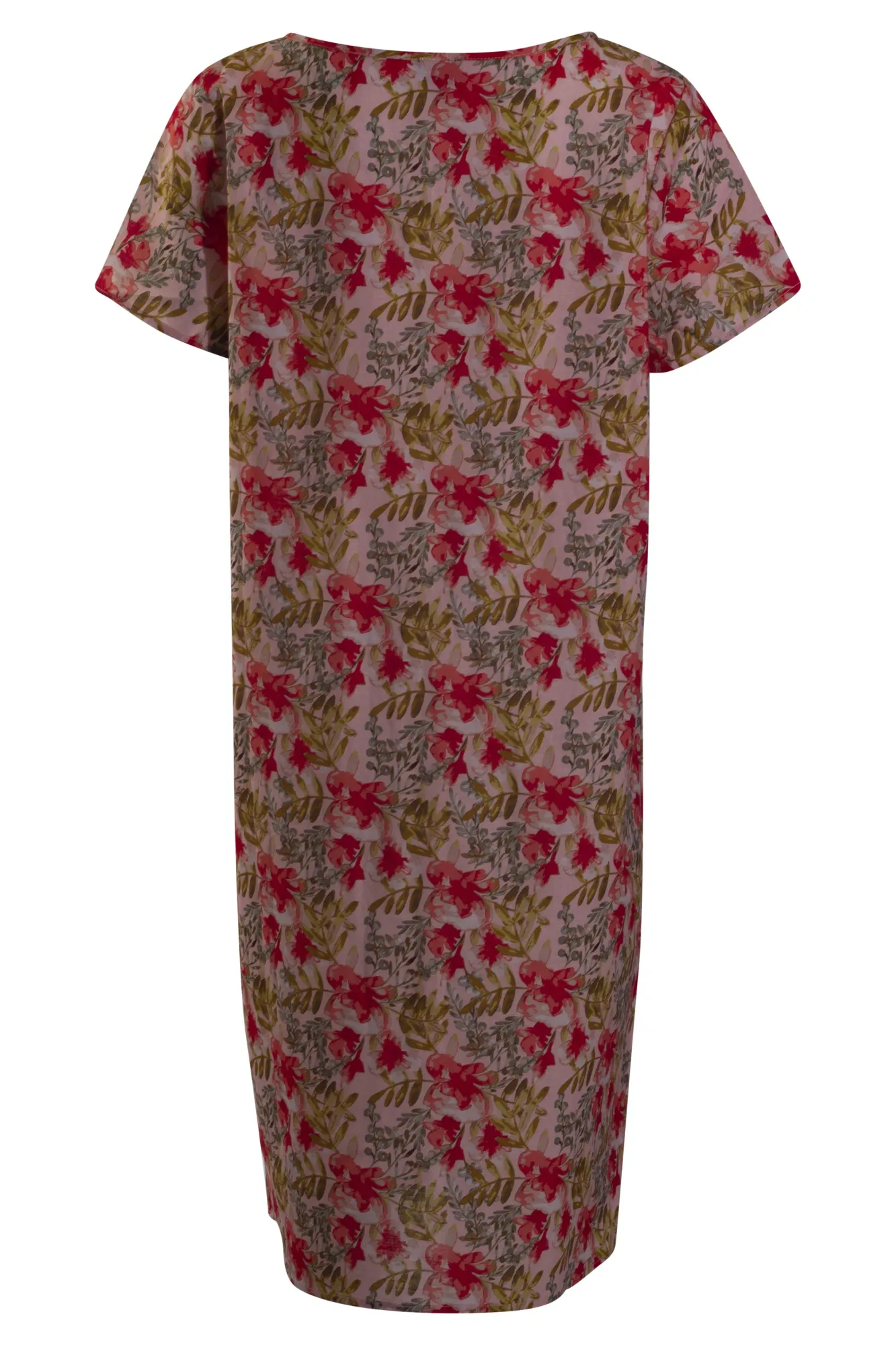 Cotton Linen Blend Dress | CORAL PINK | 6561AR