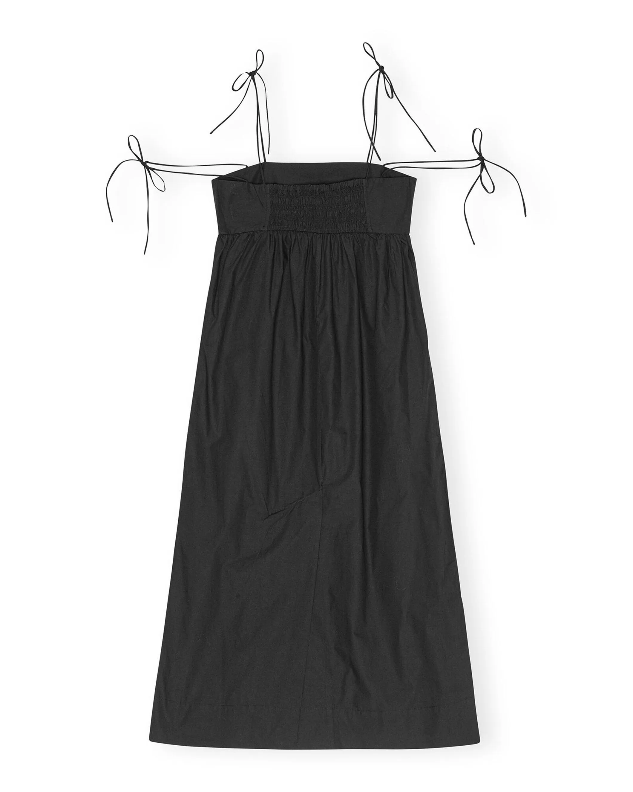 Cotton Poplin String Midi Dress