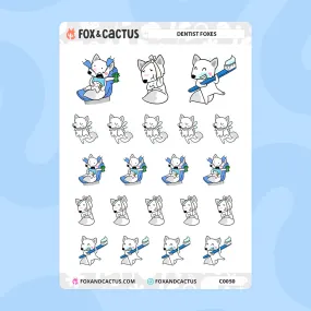 Dentist Foxes Stickers