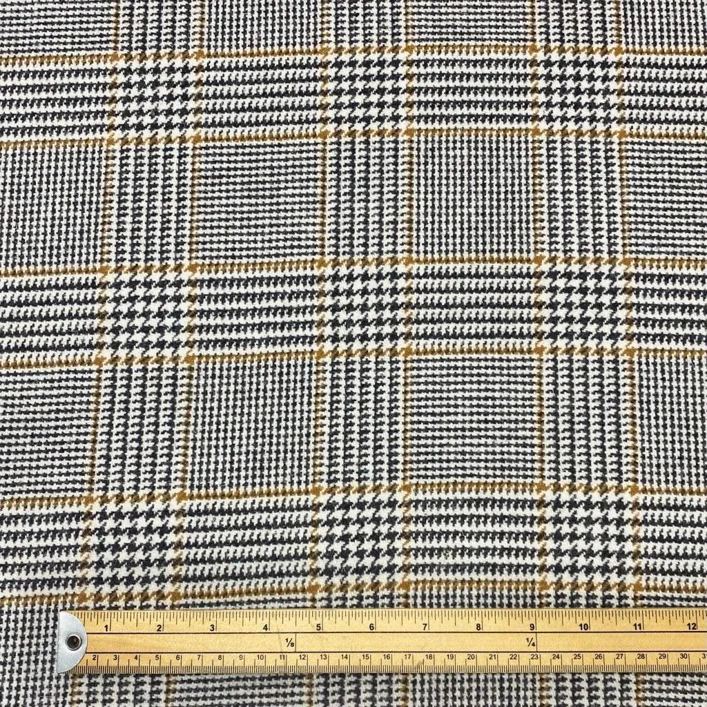 Dogtooth Tartan Wool Mix Fabric