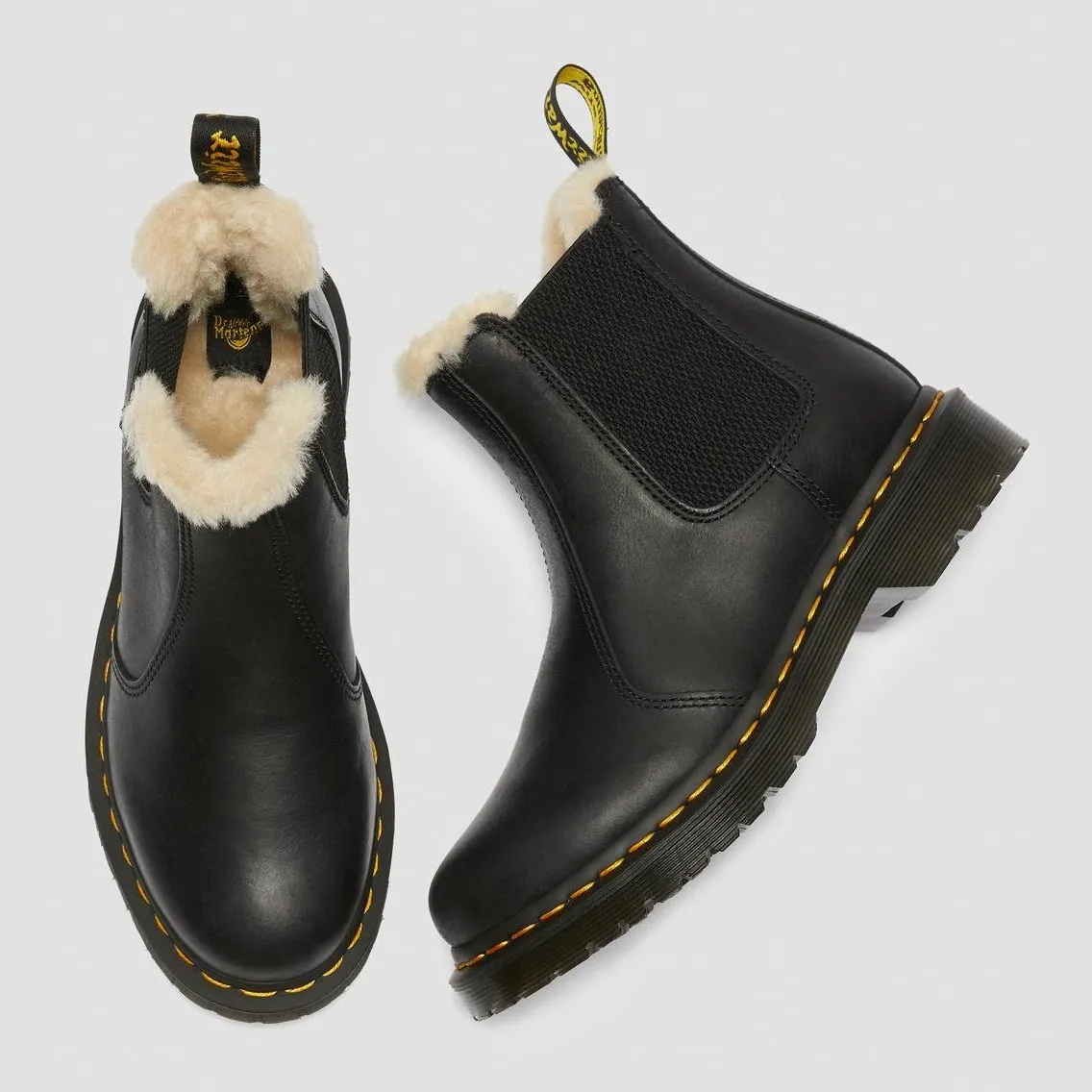 Dr. Martens 2976 Leonore Chelsea Boot with Faux Fur Lining