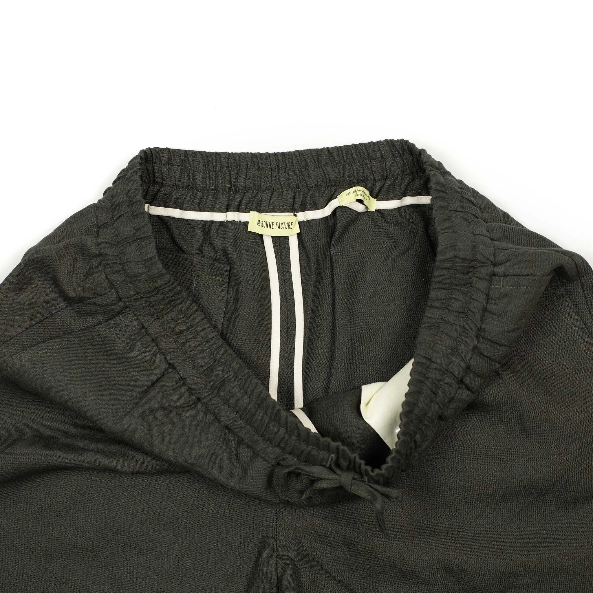 Drawstring easy pants in arabica Belgian linen (restock)