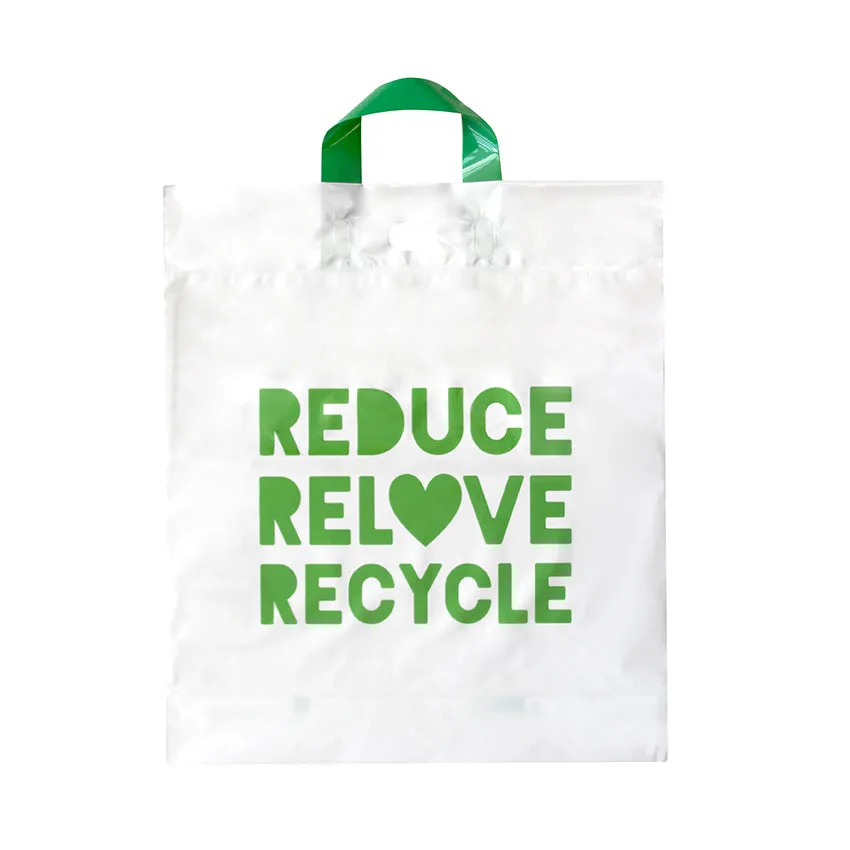 Ecopack Loop Handle Medium Reusable Shopping Bag (1 Pack /100 Bags)