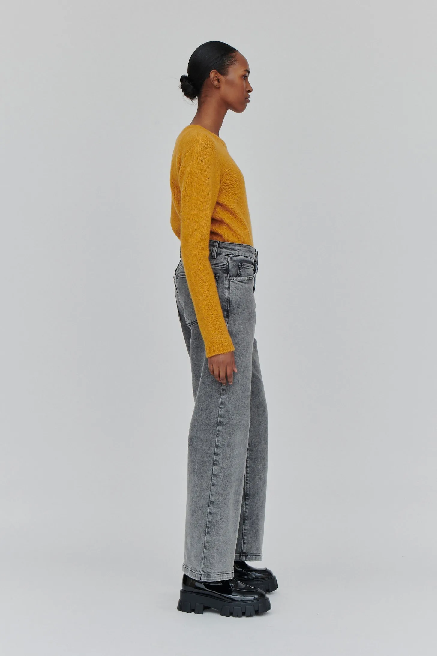 Grey Enya Jeans - Stylish Womens DenimnotEmpty