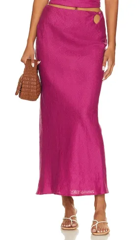 FAITHFULL THE BRAND Estina Skirt in Fuchsia
