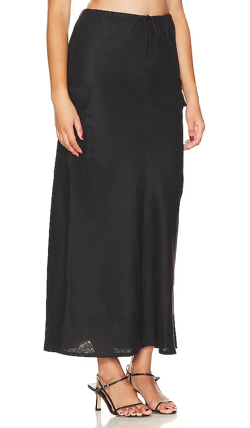 FAITHFULL THE BRAND Katala Skirt in Black