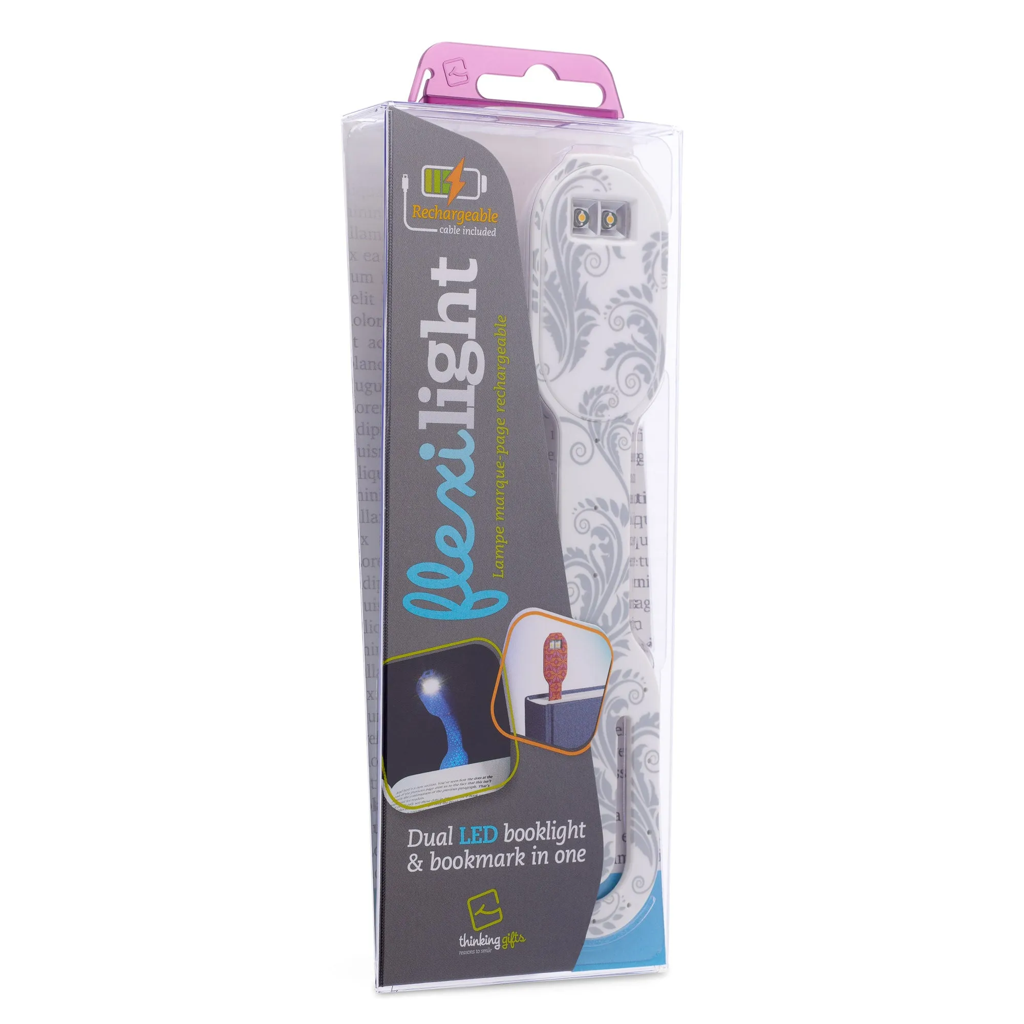 Flexilight Rechargeable Book Light (White Flowers)