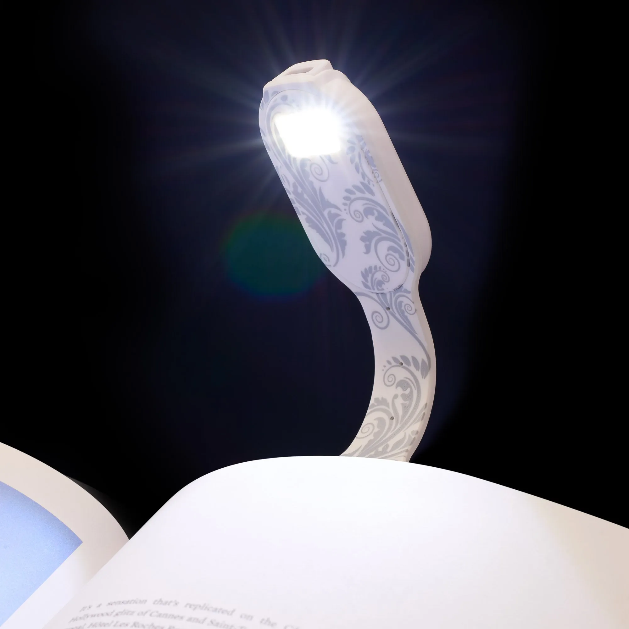 Flexilight Rechargeable Book Light (White Flowers)
