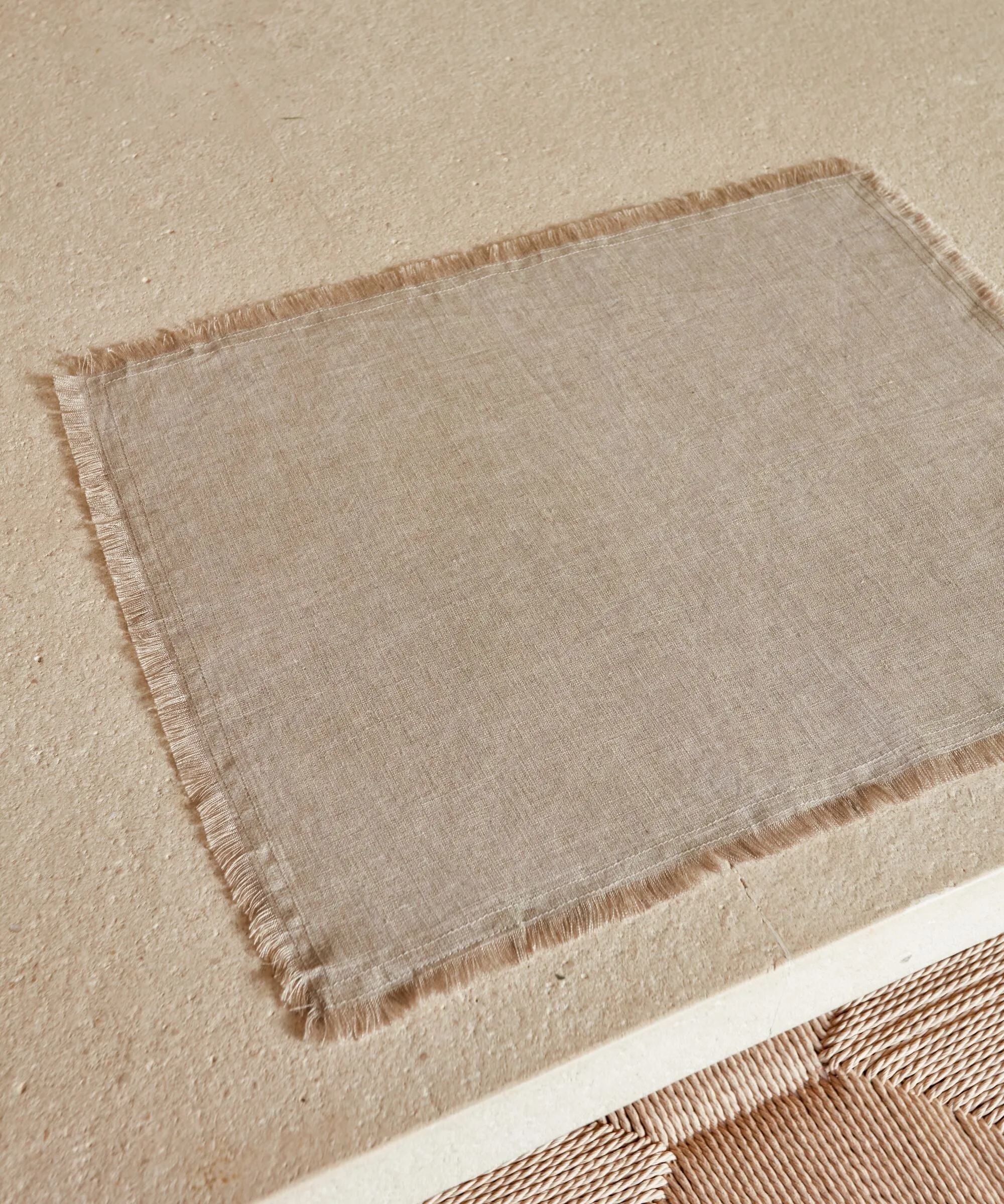 Frayed Linen Placemat