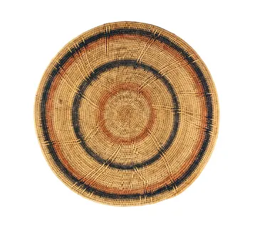 Hand Woven Peach & Black Wedding Baskets from Zambia, Fair Trade
