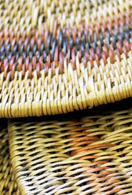 Hand Woven Peach & Black Wedding Baskets from Zambia, Fair Trade