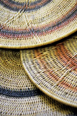 Hand Woven Peach & Black Wedding Baskets from Zambia, Fair Trade