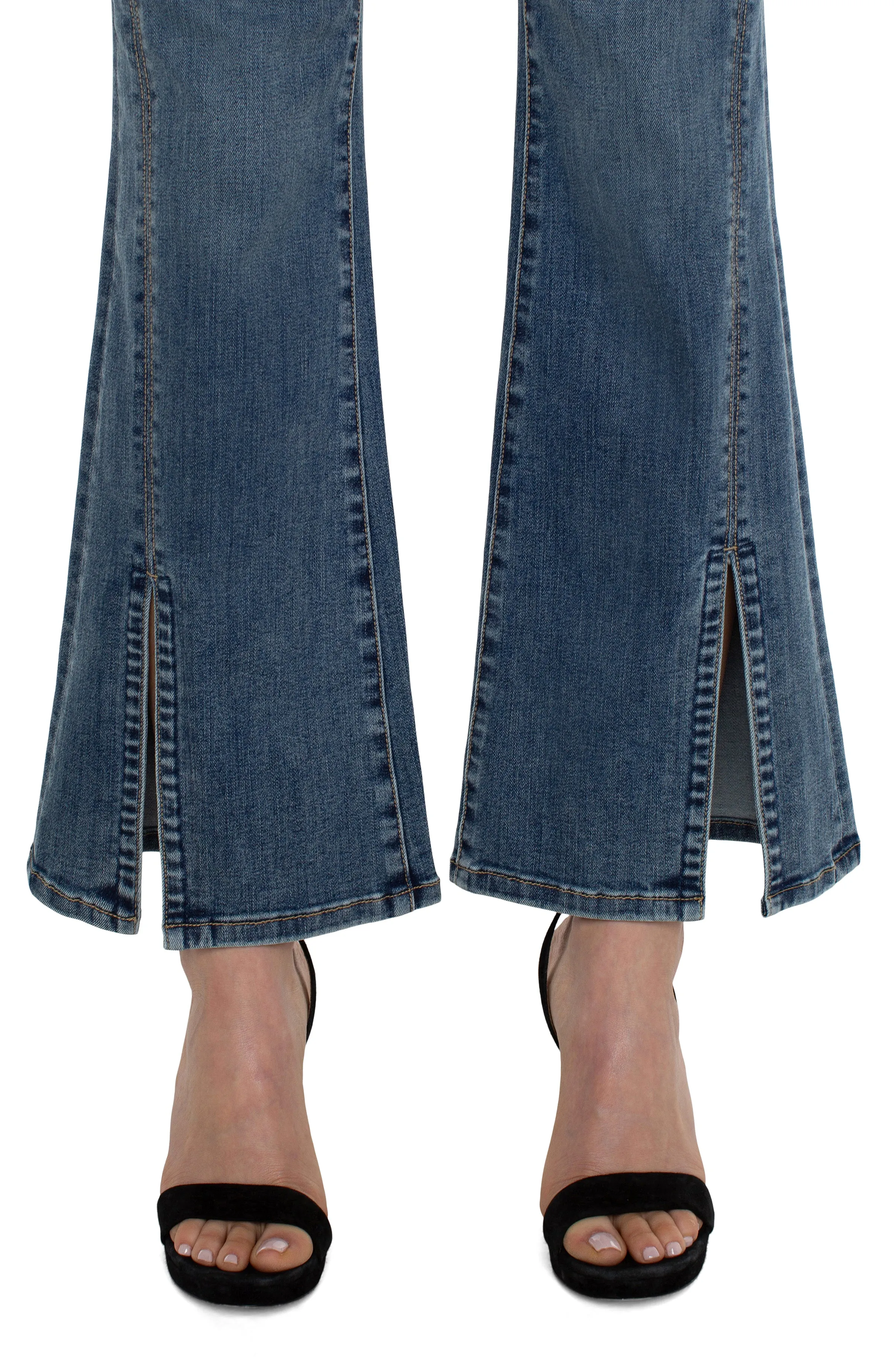 Flare Seamed Hannah Skirt with Front Slit - Eco-Friendly