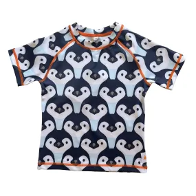 Kids Recycled Rashie: Penguin Parade
