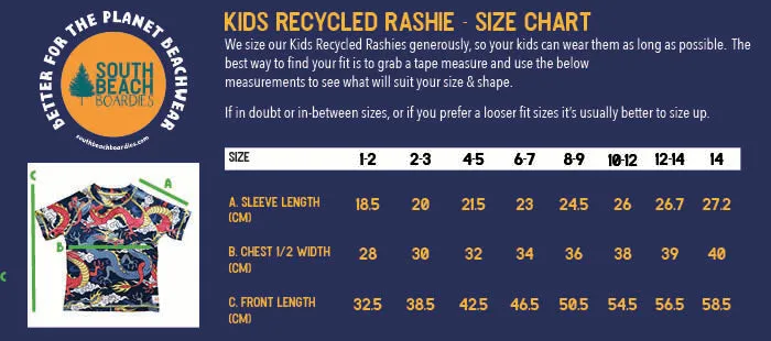 Kids Recycled Rashie: Surfing Dingo