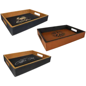 Laserable Leatherette Serving Tray