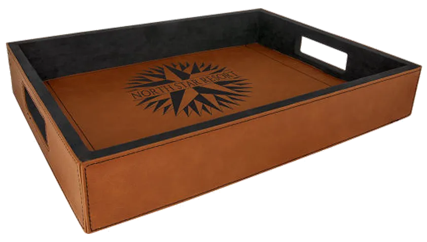 Laserable Leatherette Serving Tray