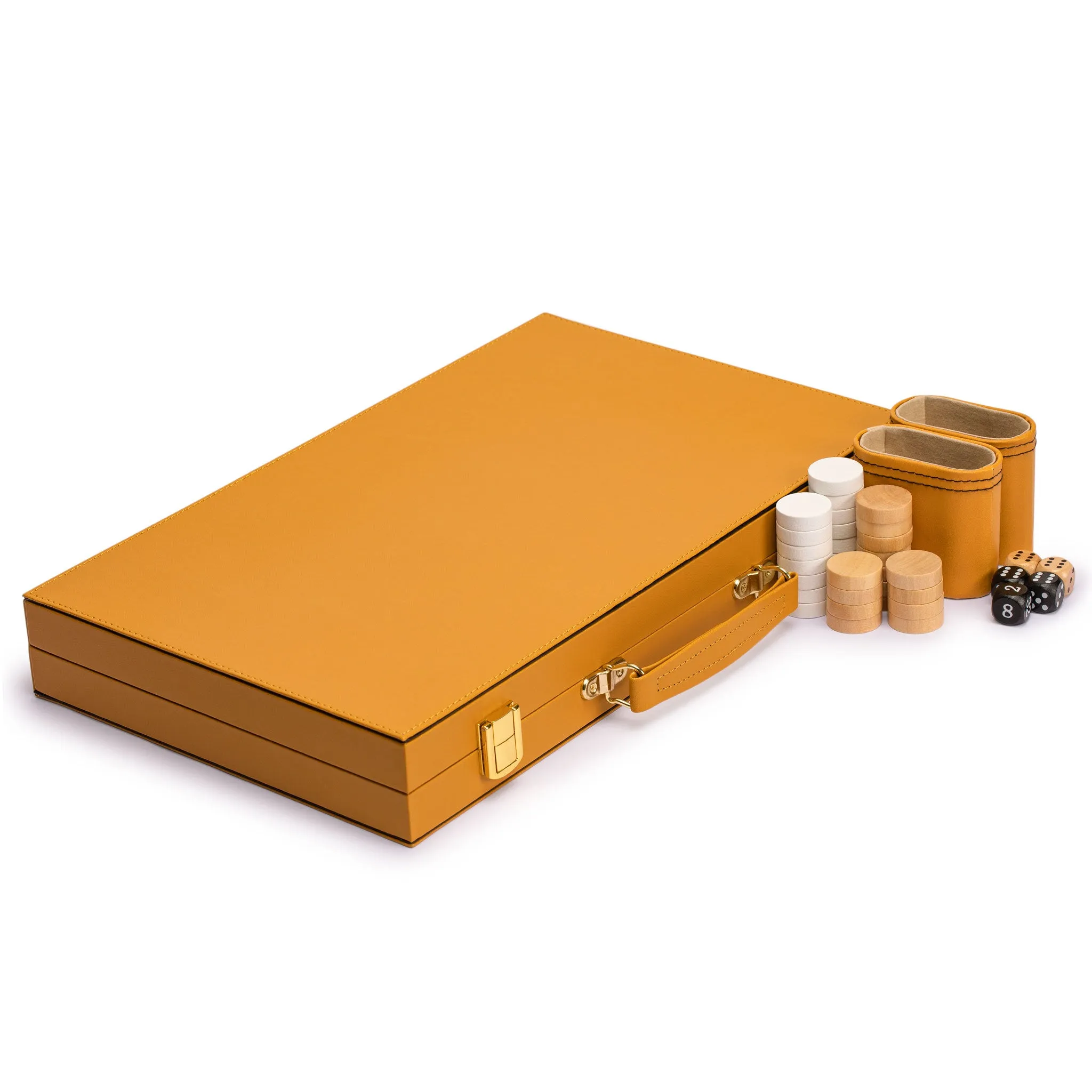 Leatherette Backgammon Game Set, "Konya" - 15"